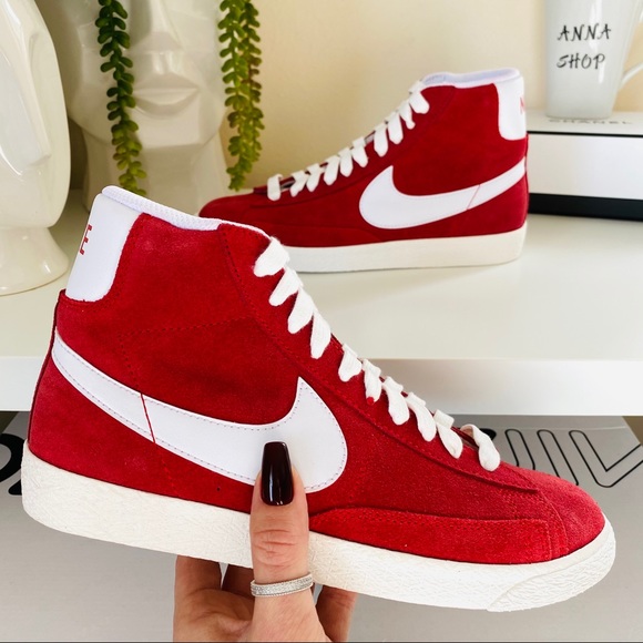 Nike Shoes - NWT Nike blazer mid red sneakers